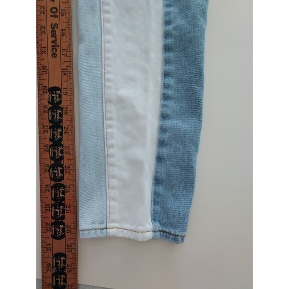 Pacsun Womens Hopper Mom Jean 22 Color Block High Rise Patchwork Jeans - Picture 5 of 9